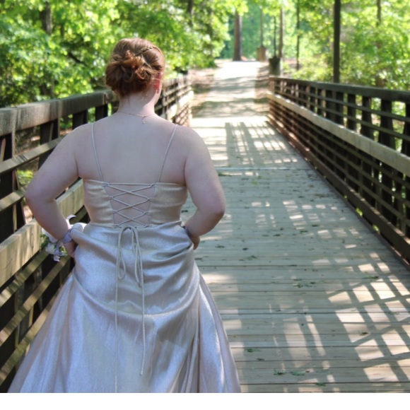 Gold Prom Dress UNALTERED - Picture 4 of 4